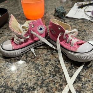 Pink Converses Size 4